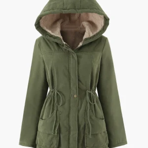 Parka femme à capuche style décontracté pour l'hiver