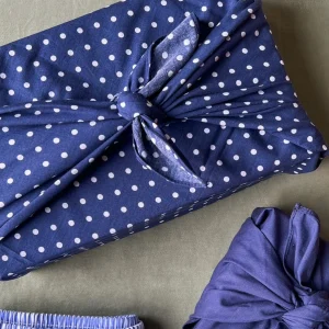 Furoshiki - Uni bleu & Pois