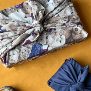 Furoshiki - Uni bleu & Teddy