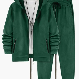 Ensemble Survêtement Homme Style Décontracté avec Capuche pour Automne-Hiver