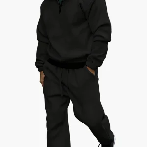 Survêtement décontracté pour homme avec sweat zippé – Style urbain polyvalent