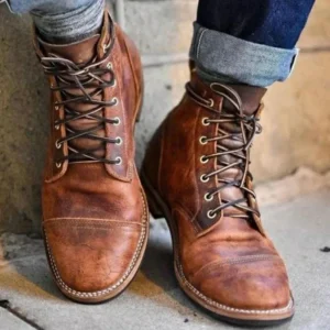 Apollo - Bottes à lacets vintage