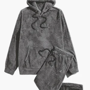 Ensemble décontracté homme survêtement style polaire à capuche pour automne et hiver