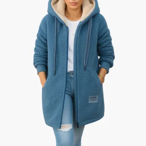 Veste polaire à capuche style décontracté pour femme - Idéale pour l'automne et l'hiver
