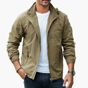 Veste Cargo Homme Étanche Style Décontracté pour Extérieur et Quotidien