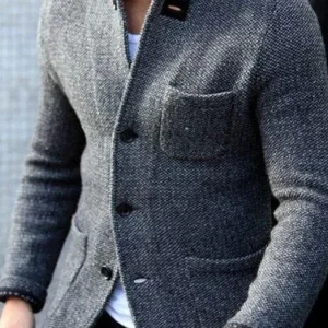 Cardigan rétro tricoté pour hommes