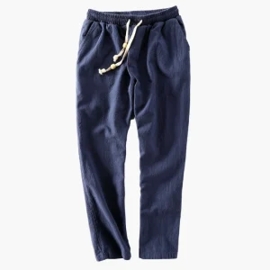 Pantalon homme style japonais urbain décontracté – coupe droite polyvalente