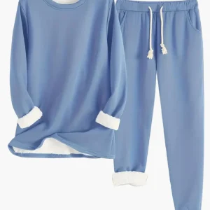 Pyjama Femme Ensemble Deux Pièces Style Décontracté Pour Détente et Maison
