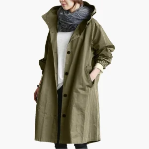 Manteau Long Imperméable Femme Style Urbain Élégant et Fonctionnel