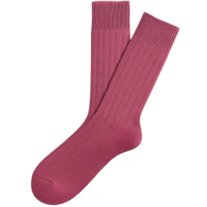 Chaussettes laine et cachemire - Framboise