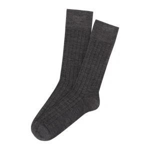 Chaussettes laine et coton - Anthracite
