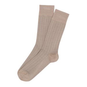 Chaussettes laine et coton - Taupe