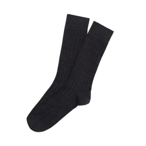 Chaussettes laine et coton - Ardoise