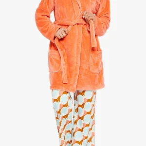 Robe de chambre polaire - Corail
