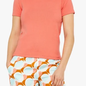 Tee-Shirt manches courtes Coton - Corail