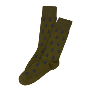 Chaussettes en fil d'écosse - Ananas Kaki