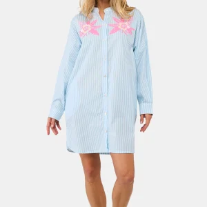 Robe chemise - Rayure Lila