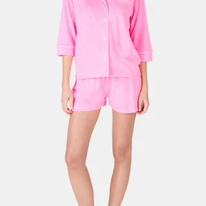 Pyjama court boutonné - Fluo