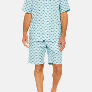 Pyjama court boutonné - Ananas