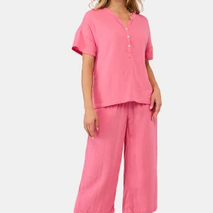 Tenue d'été - Gaze de coton corail