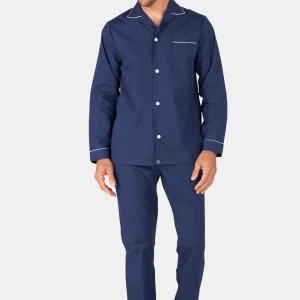Pyjama Boutonné Marine - Tradi