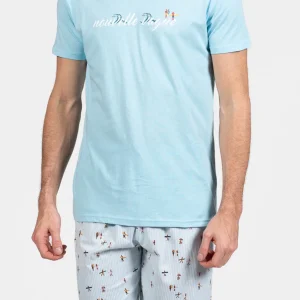 Pyjashort - Surf Bleu