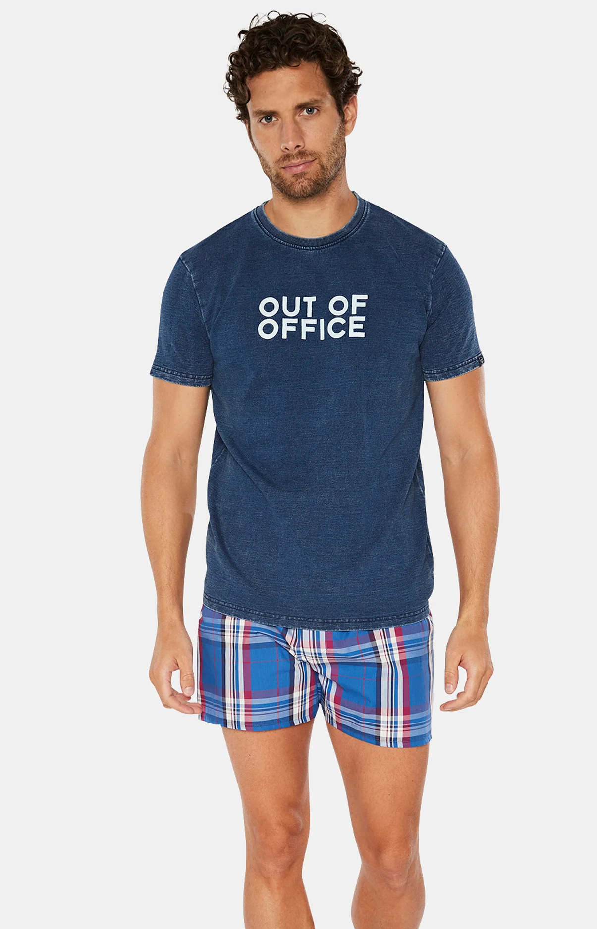 Caleçon classique - Carreaux Indigo – Image 2