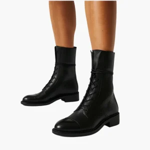 Bottes à lacets classiques pour femme, style citadin chic et polyvalent