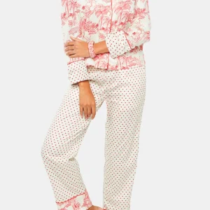 Pyjama boutonné Jouy - Rouge