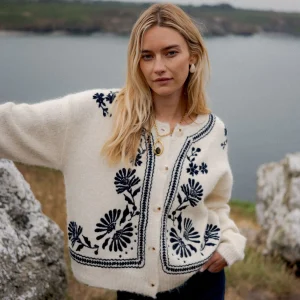 Gilet Oversize Capucine Brodé