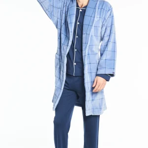 Robe de chambre Carreaux - Azur