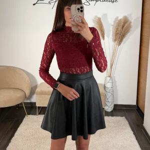 BODY DENTELLE BORDEAUX YAEL