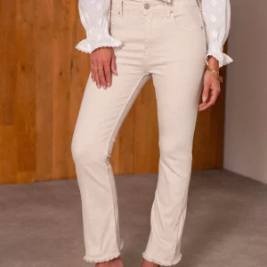 Jean Bootcut Cropped Ymaëlle Beige