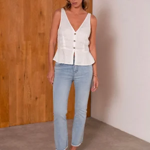 Jean Bootcut Cropped Ymaëlle Bleu clair