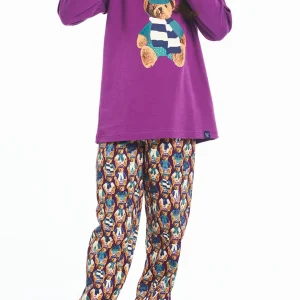 Pyjama Long Teddy - Violet