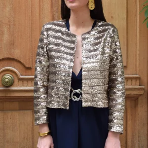 Maison Guillemette -Veste Dream or sequins