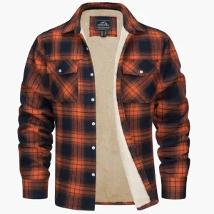 Veste Chemise à Carreaux Chaude Style Urbain pour Homme – Surchemise Hiver Décontractée