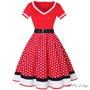 Robe rouge Des Années 50 style Pin Up