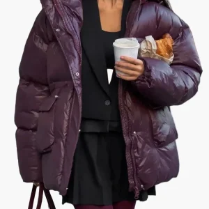 Doudoune épaisse matelassée pour femme style urbain chic décontracté