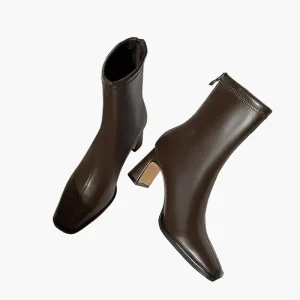 Bottines à talon carré pour femme élégantes et tendance