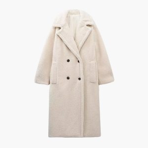 Manteau long femme style oversize élégant pour l'hiver