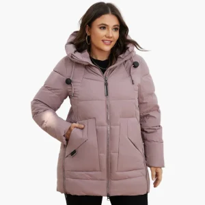 Manteau d'hiver matelassé à capuche pour femme, style moderne et confort quotidien