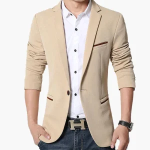 Veste blazer décontractée pour homme – Style moderne et élégant pour affaires ou loisirs