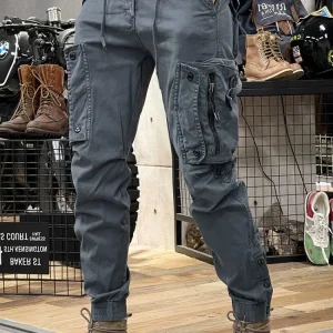 Allan – Pantalon cargo slim multi-poches pour homme