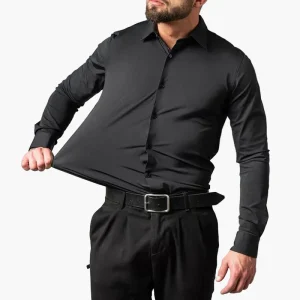 Chemise habillée extensible pour homme - Style élégant et confortable pour affaires et occasions spéciales