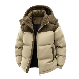 Veste doudoune à capuche style décontracté pour homme – Idéale pour l'hiver et les loisirs