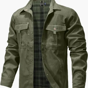 Veste Chemise Homme Style Western Printemps Shacket Décontracté à Boutons Pression pour Extérieur