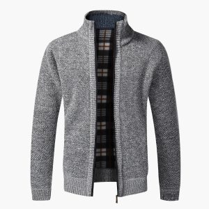 Gilet homme style décontracté à fermeture zippée pour l’automne et l’hiver