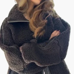 Veste style peluche pour femme – Look tendance et confort optimal pour l’hiver