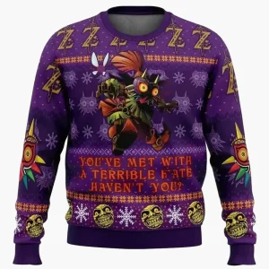 Sweat-shirt homme style geek rétro Majora's Mask Zelda - Pull fantaisie gaming